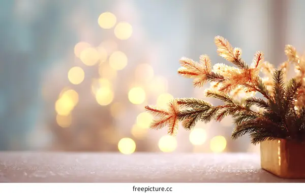 Christmas Decorations with Soft Bokeh Background