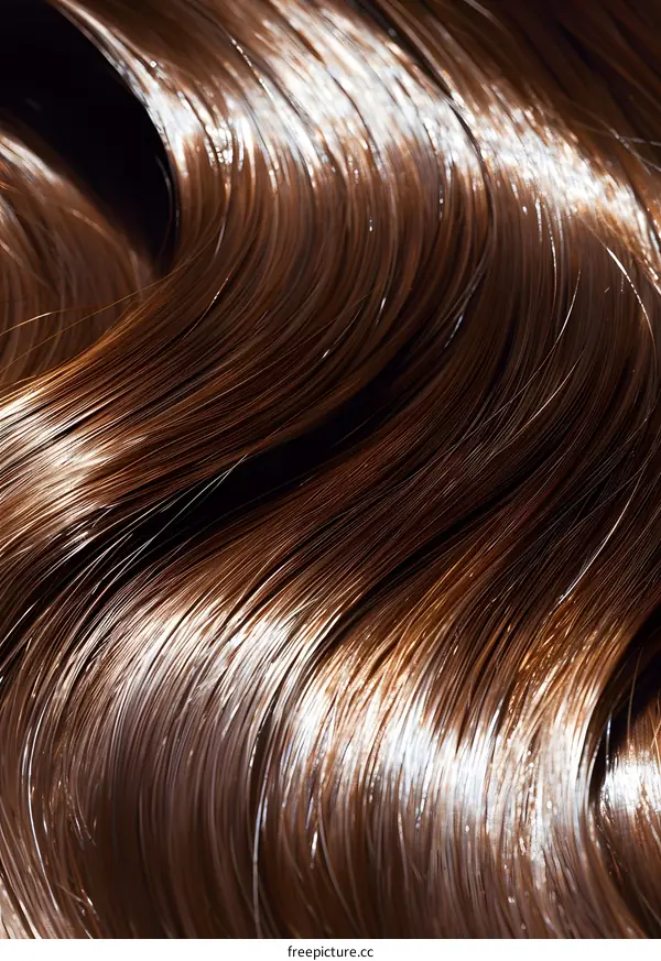 Close up of brown hair texture