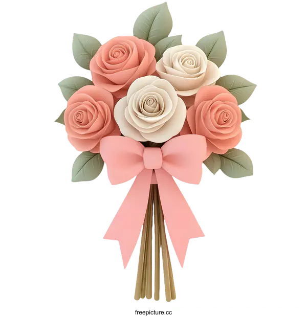 [Transparent Background PNG]Beautiful Rose Bouquet Illustration