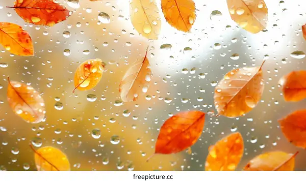 Raindrops and Autumn Leaves
