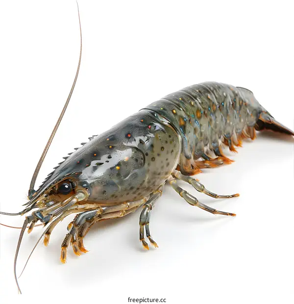 Fresh Lobster on White Background