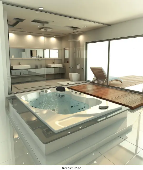 Modern Luxurious Modern Bathroom Jacuzzi