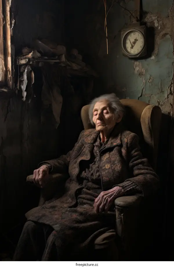 Portrait of an Old Woman in a Chair