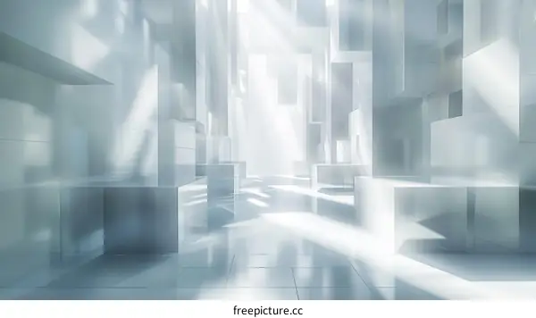 Futuristic Cityscape with Glass Buildings