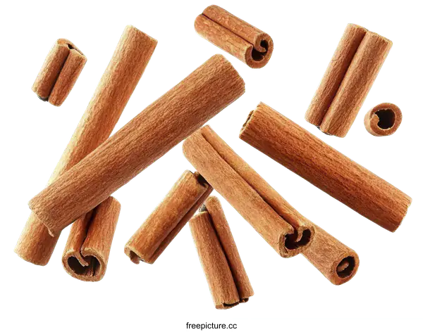 [Transparent Background PNG]Cinnamon Sticks in Mid-Air