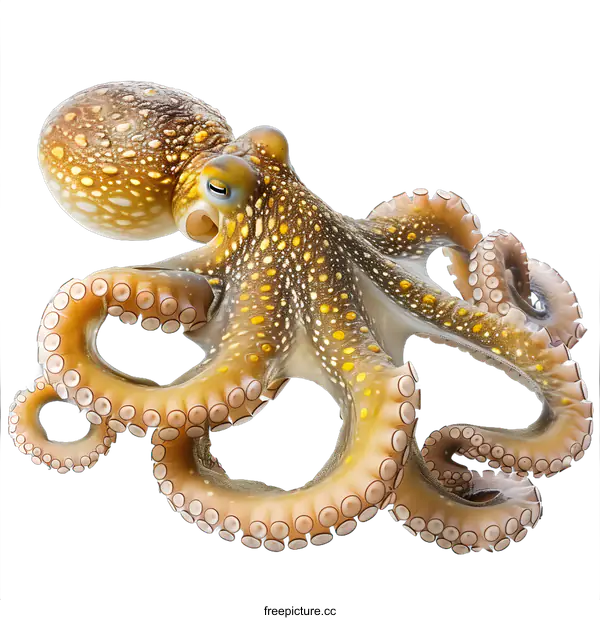 [Transparent Background PNG]Octopus on white background