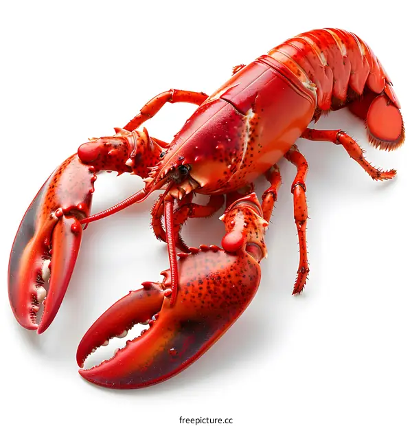 Red Lobster on White Background