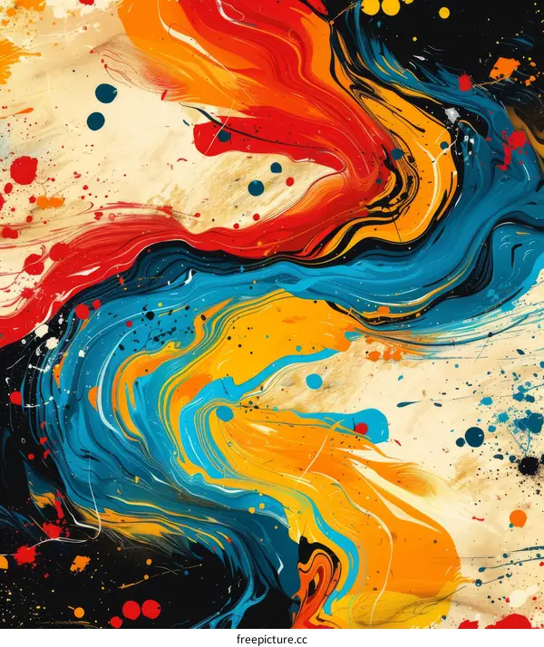 Colorful abstract painting