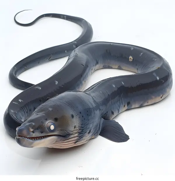 A moray eel with a large mouth and sharp teeth