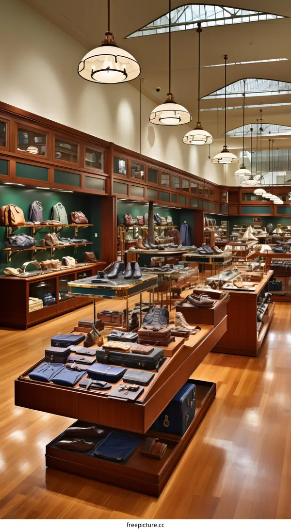 An interior view of a luxury retail store