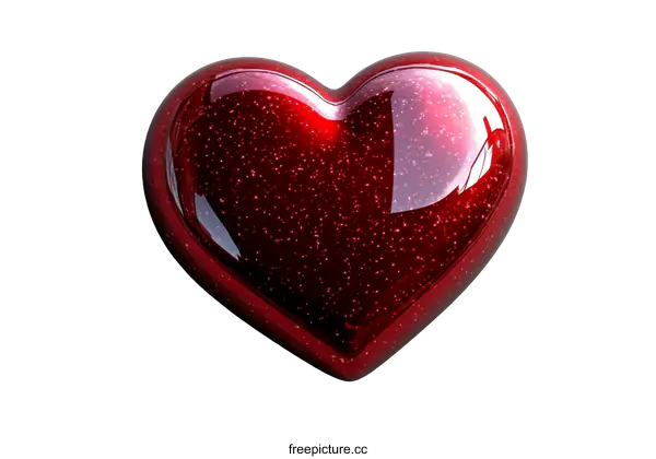 [Transparent Background PNG]Sparkling Red Heart Illustration