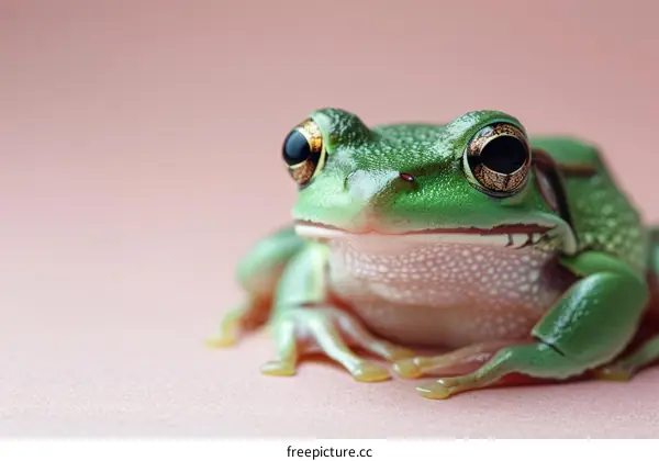 Red-Eyed Tree Frog on Pink Background