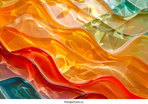 Abstract Glass Waves Background
