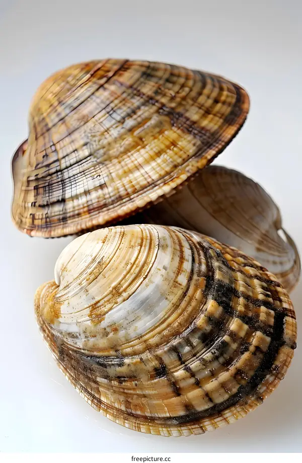 Three Variously Sized Clamshells