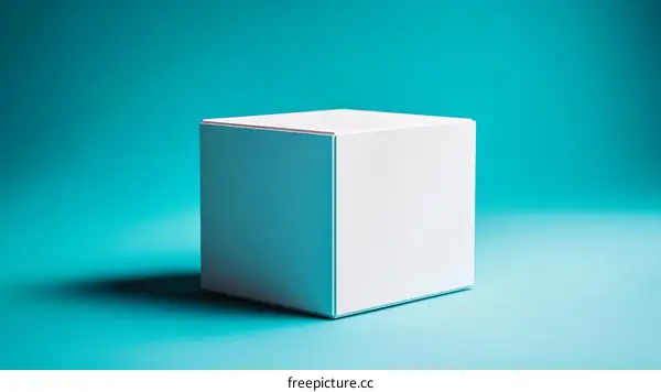 Blank White Cube Product Showcase