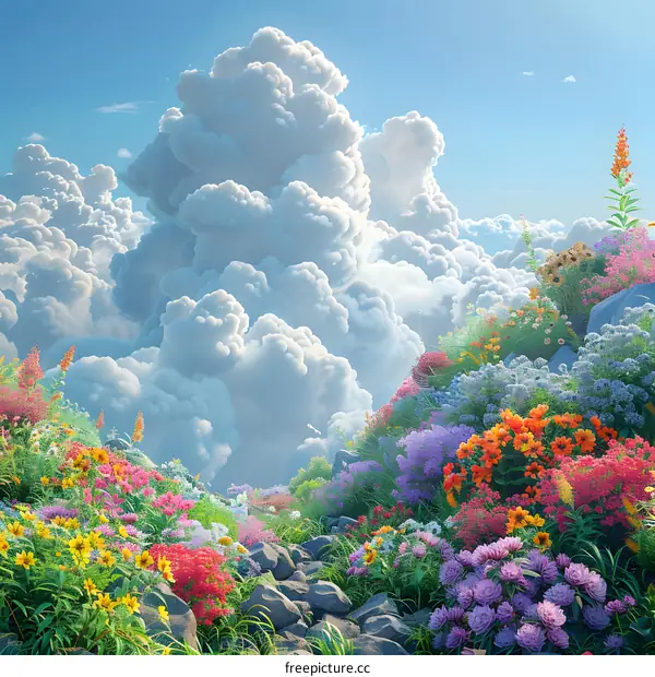 A beautiful field of flowers