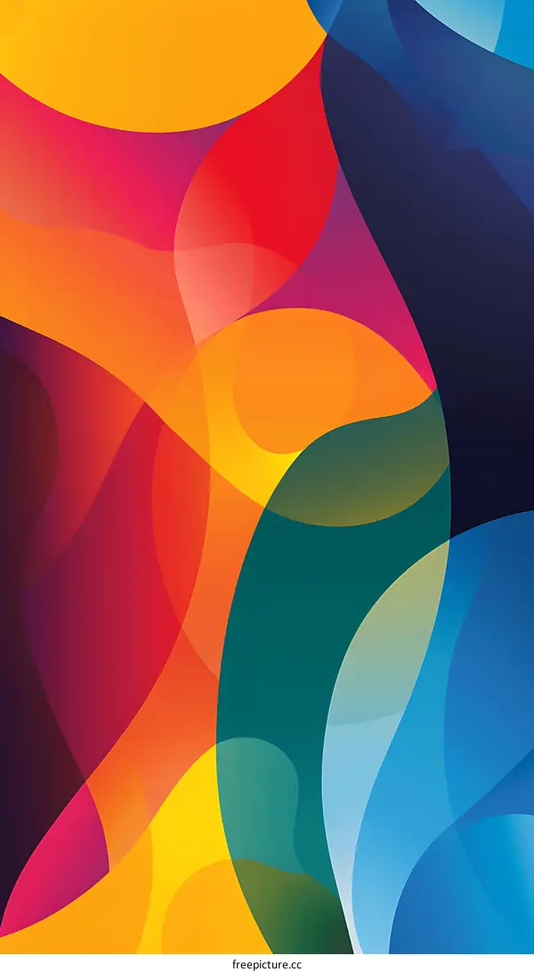 Abstract Colorful Background with Overlapping Shapes