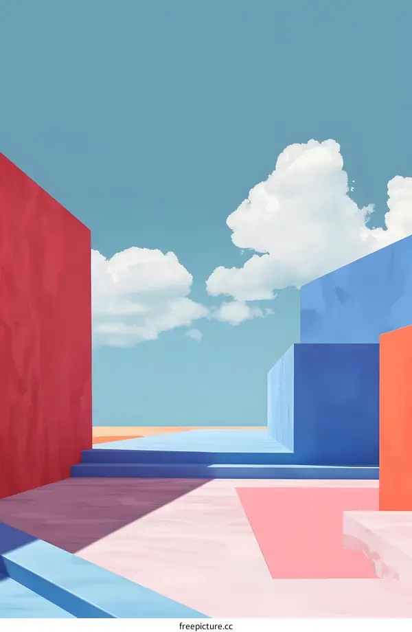 Minimalist Abstract Geometric Shapes Architecture Design