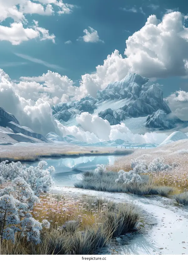 A Stunning Mountain Landscape with a Crystal-Clear River