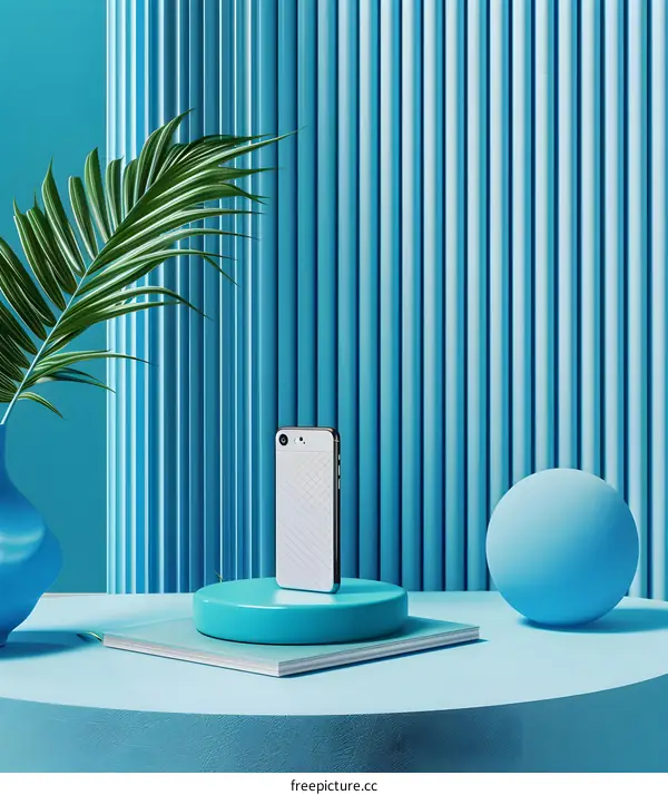 Blue Minimalist Product Photography Mockup