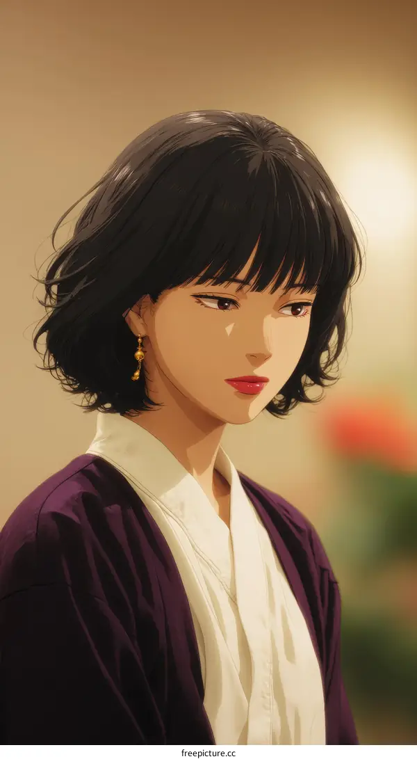 Anime Style Portrait of a Woman
