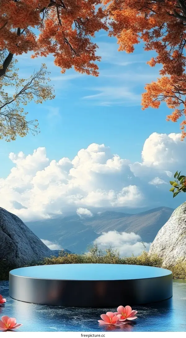 Autumn Mountain Landscape Product Display