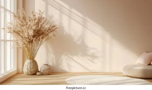 Minimalist Beige Room Interior Design