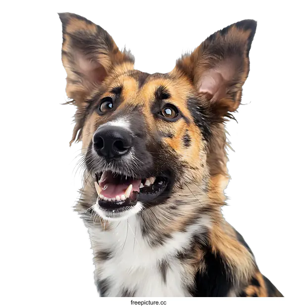 [Transparent Background PNG]Portrait of a Happy Dog