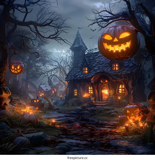 Halloween Pumpkin House