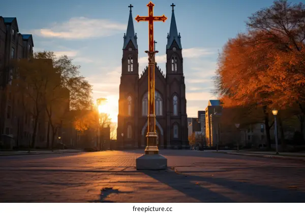 Basilica of the Sacred Heart at the University of Notre Dame in South Bend, Indiana