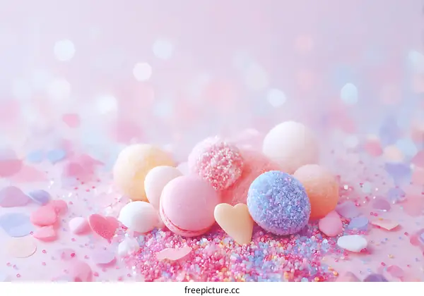 Pastel Pink Candy Confectionery Display