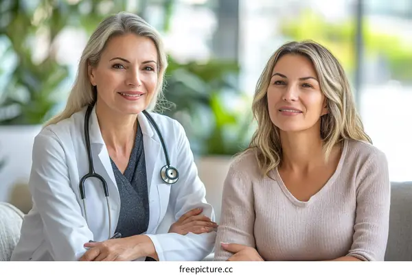 Two Women Doctor and Patient Professional Consultation