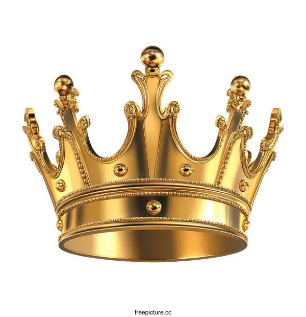 [Transparent Background PNG]Golden Royal Crown Illustration