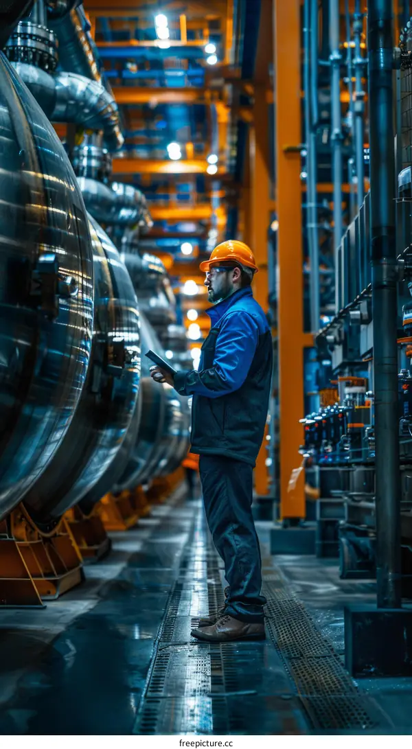 Industrial Engineer Working at a Power Plant