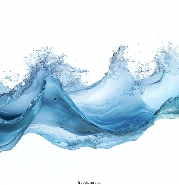 Abstract Water Waves Splashing