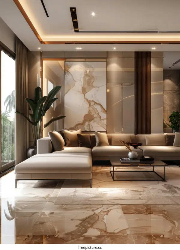 Modern minimalist style living room