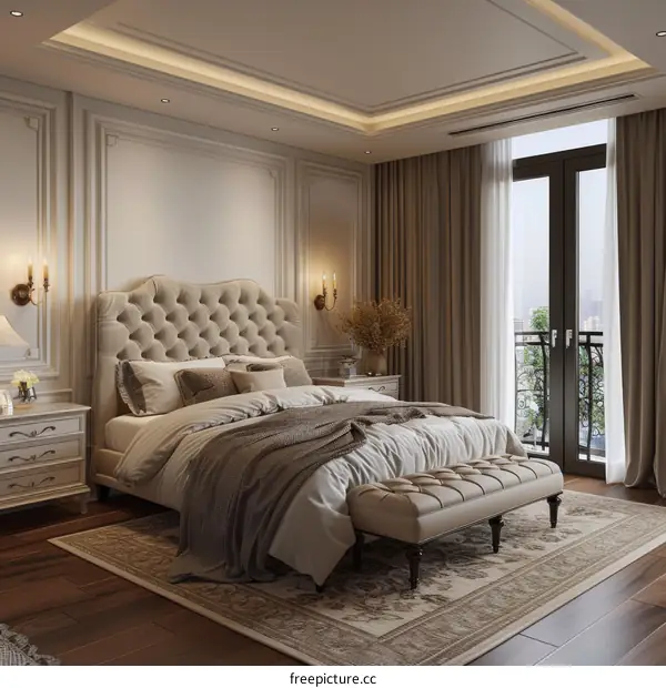 Modern Bedroom Interior with European Style