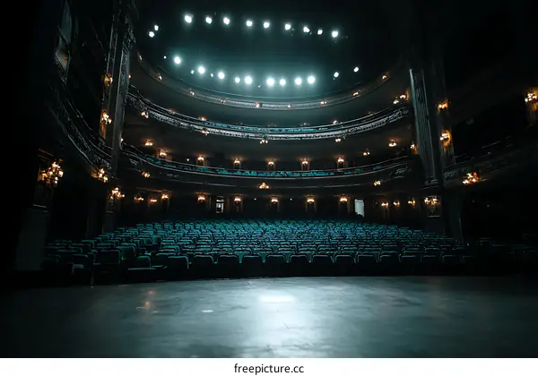 Grand Theatre Empty Seats Stage Lighting