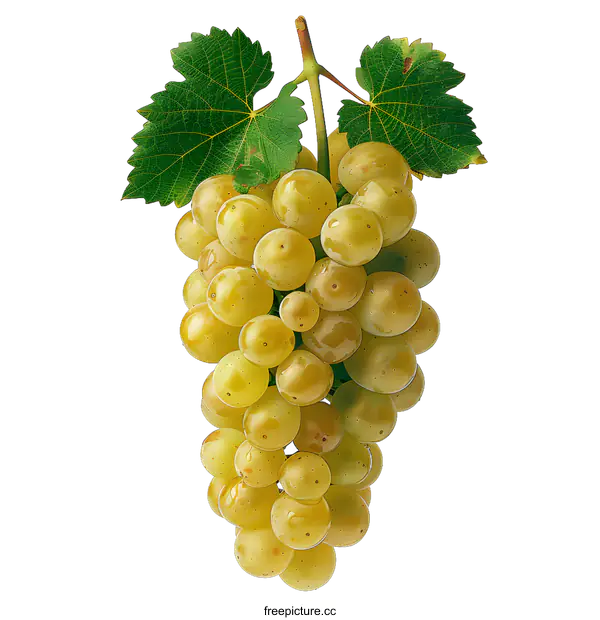 [Transparent Background PNG]Bunch of Green Grapes on White Background