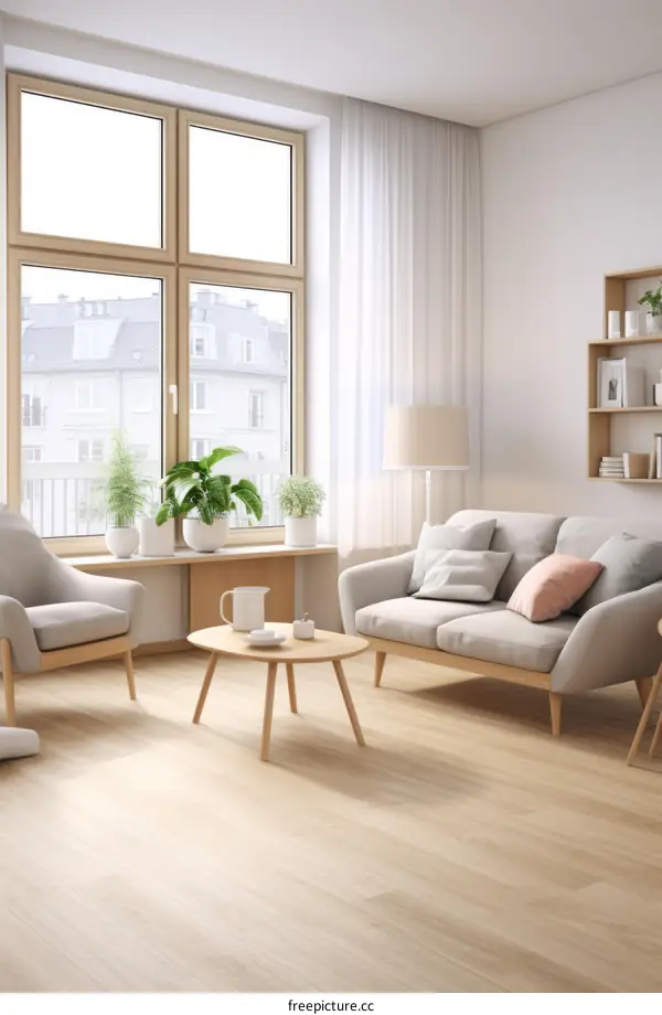 Spacious Living Room with Ample Natural Light