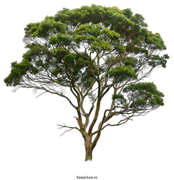 [Transparent Background PNG]Isolated Tree With Green Leaves On White Background