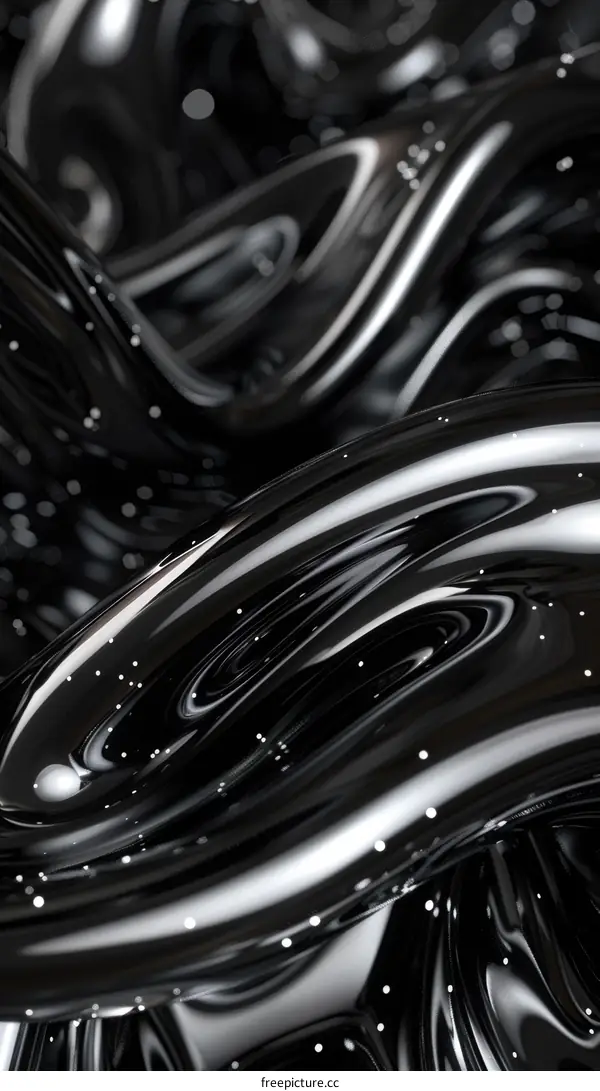 Black and white abstract painting