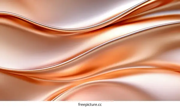 Abstract Golden Rose Gold Liquid Flow