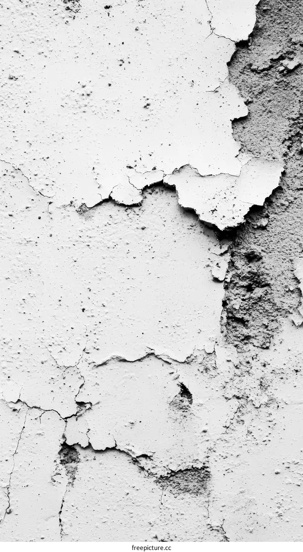 Aged Gray White Cracked Wall Texture