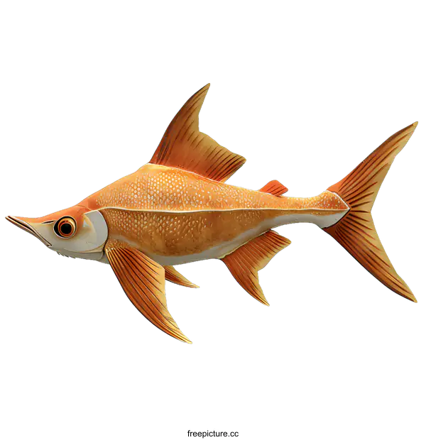 [Transparent Background PNG]Orange Fish Illustration