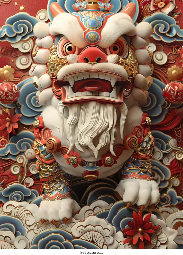 Chinese Lion Dance Performance