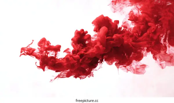 Abstract Red Ink Blotch Pattern