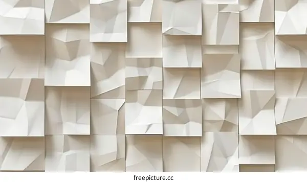 3D rendering of a white geometric pattern