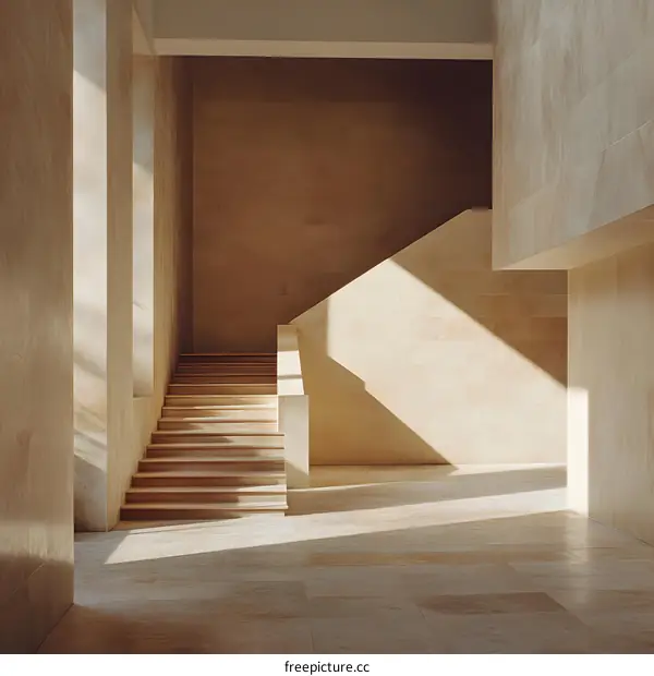 Modern Staircase With Minimalist Architecture