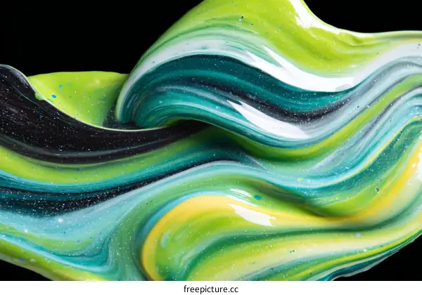 Abstract Paint Flowing Art